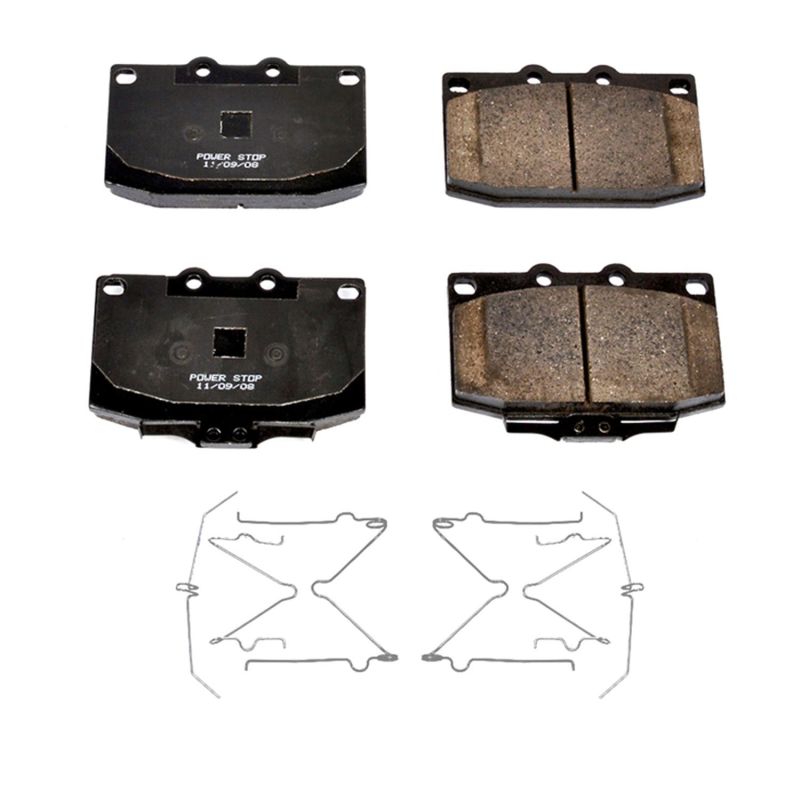 Power Stop 86-91 Mazda RX-7 Front Z17 Evolution Ceramic Brake Pads w/Hardware Power Stop 86-91 Mazda RX-7 Front Z17 Evolution Ceramic Brake Pads w/Hardware
