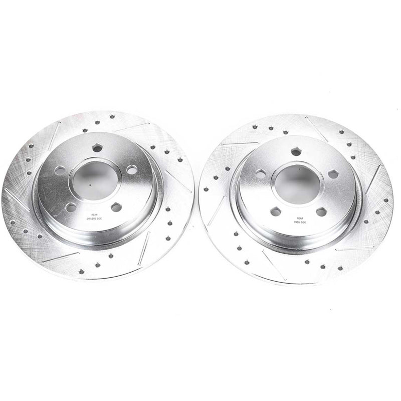 Power Stop 08-13 Volvo C30 Rear Evolution Drilled & Slotted Rotors - Pair Power Stop 08-13 Volvo C30 Rear Evolution Drilled & Slotted Rotors - Pair