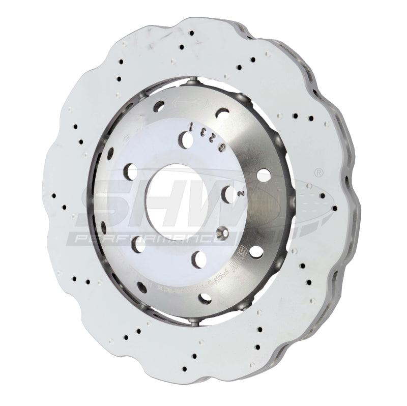 SHW 13-15 Audi RS5 4.2L Rear Drilled-Dimpled Lightweight Wavy Brake Rotor (8T0615601A) SHW 13-15 Audi RS5 4.2L Rear Drilled-Dimpled Lightweight Wavy Brake Rotor (8T0615601A)