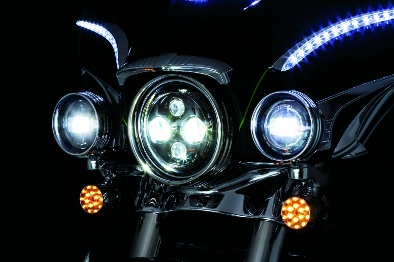 Kuryakyn Orbit 4-1/2in Passing Lamps Black Kuryakyn Orbit 4-1/2in Passing Lamps Black