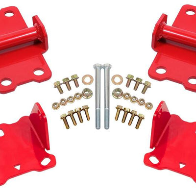 BMR 78-87 G-Body Motor Mount Kit Upper & Lower Solid - Red