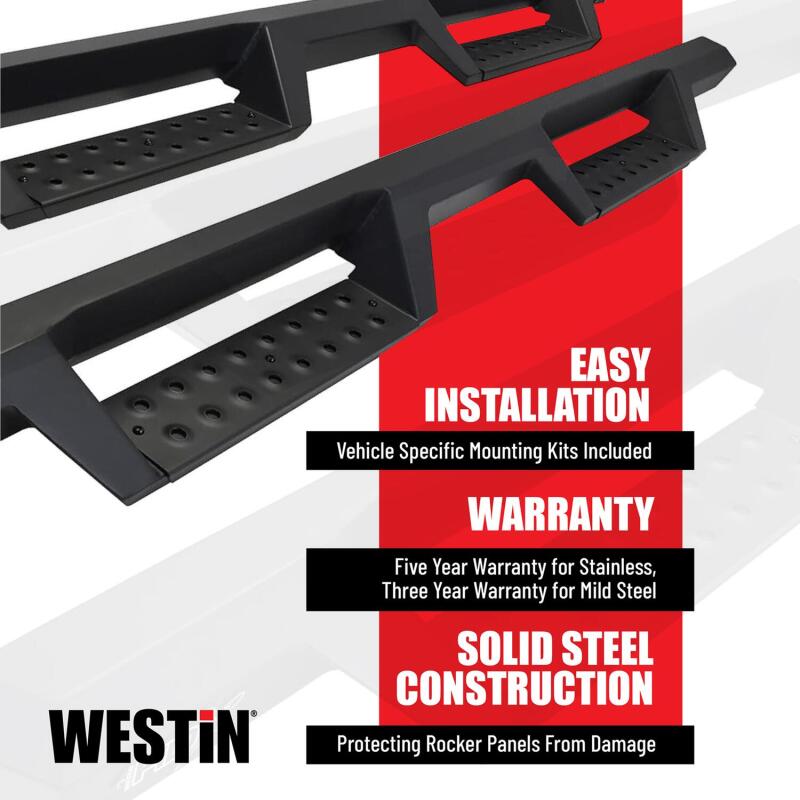 Westin 04-13 Chevy Silverado 1500 Crew Cab 2004-2013 HDX Drop Nerf Step Bars - Textured Black Westin 04-13 Chevy Silverado 1500 Crew Cab 2004-2013 HDX Drop Nerf Step Bars - Textured Black