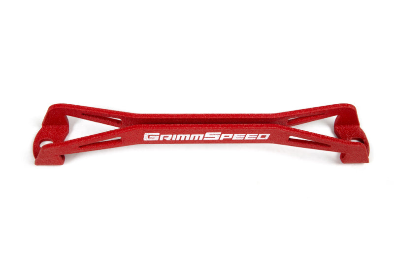 GrimmSpeed 08-18 Subaru WRX/STI Lightweight Battery Tie Down - Red GrimmSpeed 08-18 Subaru WRX/STI Lightweight Battery Tie Down - Red