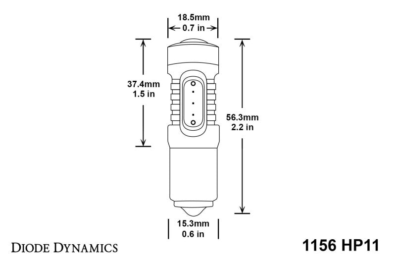 Diode Dynamics 1156 LED Bulb HP11 LED - Amber (Pair) Diode Dynamics 1156 LED Bulb HP11 LED - Amber (Pair)