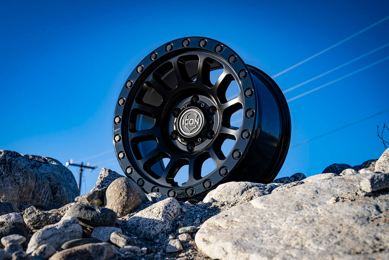 ICON Hulse 17 X 8.5 6 X 5.5 0mm Offset 4.75in BS Double Black ICON Hulse 17 X 8.5 6 X 5.5 0mm Offset 4.75in BS Double Black