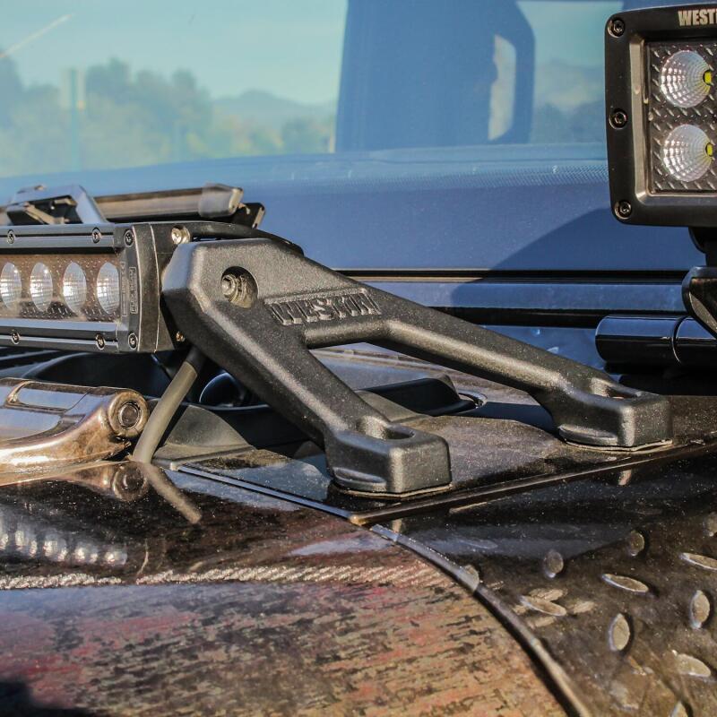 Westin 18-20 Jeep Wrangler / 2020 Gladiator LED Cowl Mount - Textured Black Westin 18-20 Jeep Wrangler / 2020 Gladiator LED Cowl Mount - Textured Black