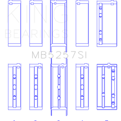 King Engine Bearings General Motors 379/V8 Ohv (Size STDX) Main Bearing Set