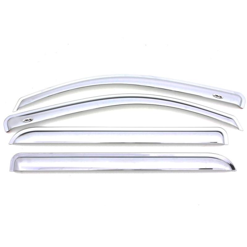 AVS 15-18 Chevy Silverado 2500 Crew Cab Ventvisor Front & Rear Window Deflectors 4pc - Chrome AVS 15-18 Chevy Silverado 2500 Crew Cab Ventvisor Front & Rear Window Deflectors 4pc - Chrome