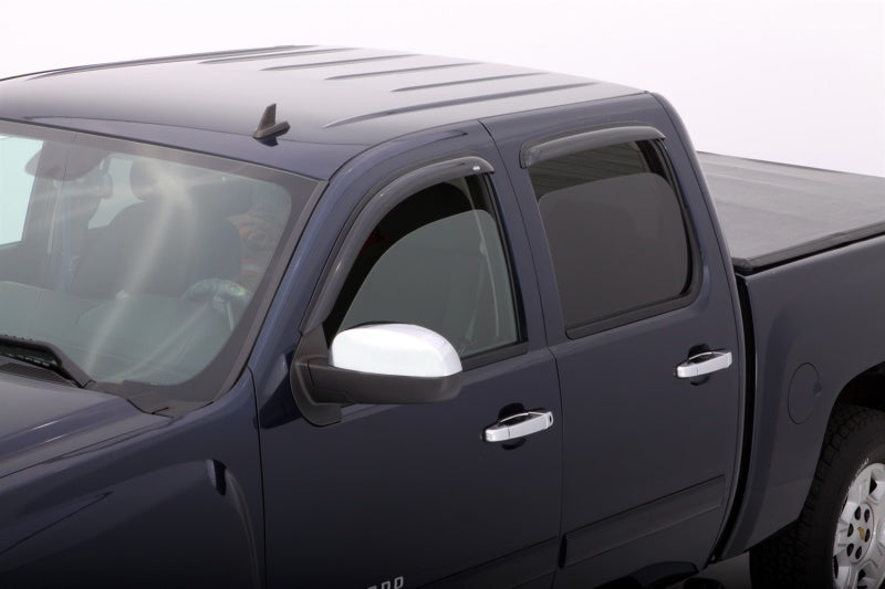 AVS 07-13 Chevy Silverado 1500 Ext. Cab Ventvisor Outside Mount Window Deflectors 4pc - Smoke AVS 07-13 Chevy Silverado 1500 Ext. Cab Ventvisor Outside Mount Window Deflectors 4pc - Smoke