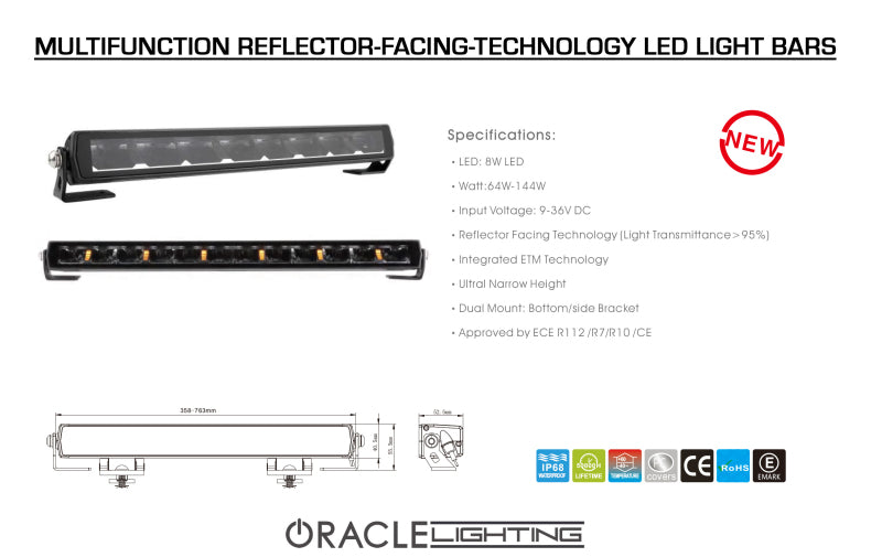Oracle Lighting Multifunction Reflector-Facing Technology LED Light Bar - 30in SEE WARRANTY Oracle Lighting Multifunction Reflector-Facing Technology LED Light Bar - 30in SEE WARRANTY