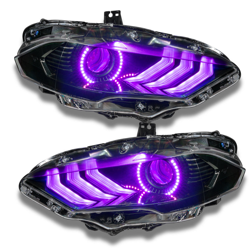 Oracle 18-21 Ford Mustang Dynamic DRL w/ Halo Kit & Sequential Turn Signal - ColorSHIFT Oracle 18-21 Ford Mustang Dynamic DRL w/ Halo Kit & Sequential Turn Signal - ColorSHIFT