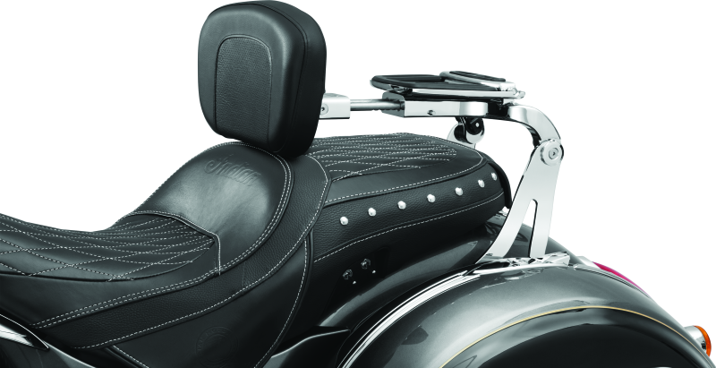 Kuryakyn Fixed Mounts Multi-Purpose Driver & Passenger Backrest 14-22 Indian Models Chrome Kuryakyn Fixed Mounts Multi-Purpose Driver & Passenger Backrest 14-22 Indian Models Chrome
