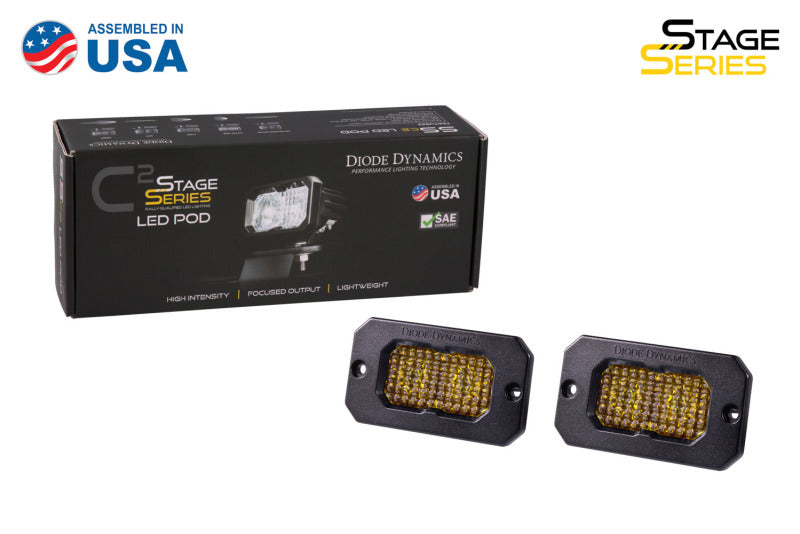 Diode Dynamics Stage Series 2 In LED Pod Pro - Yellow Fog Flush ABL (Pair) Diode Dynamics Stage Series 2 In LED Pod Pro - Yellow Fog Flush ABL (Pair)