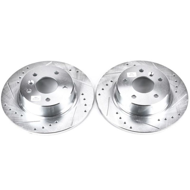 Power Stop 99-04 Land Rover Discovery Rear Evolution Drilled & Slotted Rotors - Pair Power Stop 99-04 Land Rover Discovery Rear Evolution Drilled & Slotted Rotors - Pair
