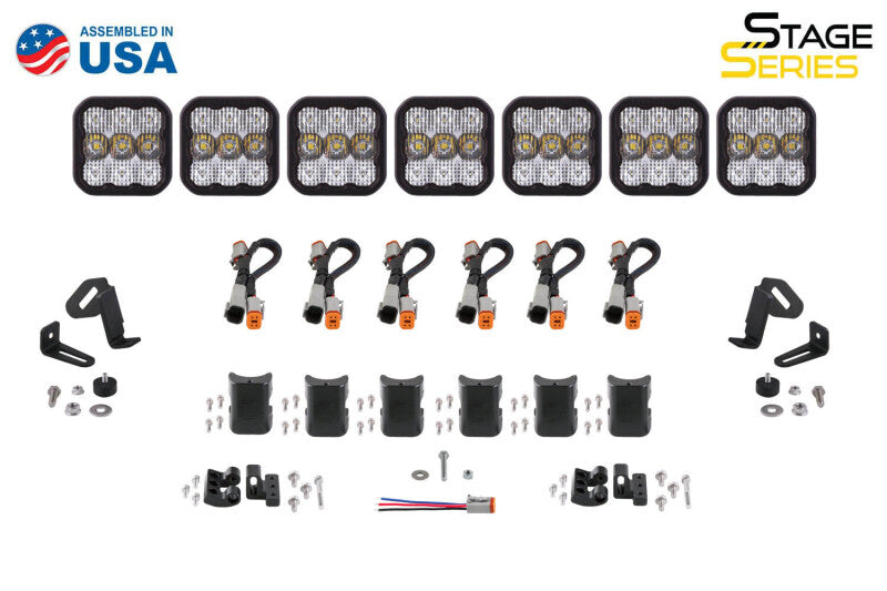 Diode Dynamics SS5 Pro Universal CrossLink 7-Pod Lightbar - White Driving Diode Dynamics SS5 Pro Universal CrossLink 7-Pod Lightbar - White Driving