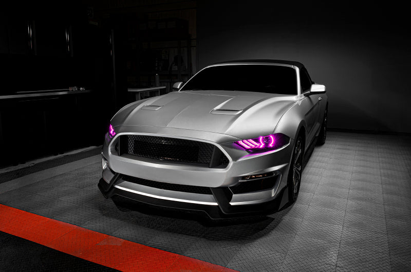 Oracle 18-21 Ford Mustang Dynamic DRL w/ Halo Kit & Sequential Turn Signal - ColorSHIFT Oracle 18-21 Ford Mustang Dynamic DRL w/ Halo Kit & Sequential Turn Signal - ColorSHIFT