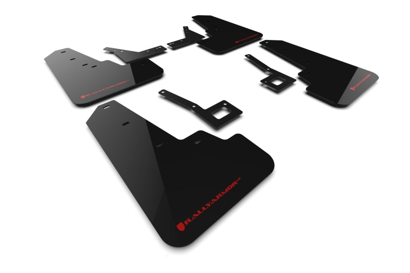 Rally Armor 19-25 Dodge Ram 1500 Rebel Black UR Mud Flap w/Red Logo Rally Armor 19-25 Dodge Ram 1500 Rebel Black UR Mud Flap w/Red Logo