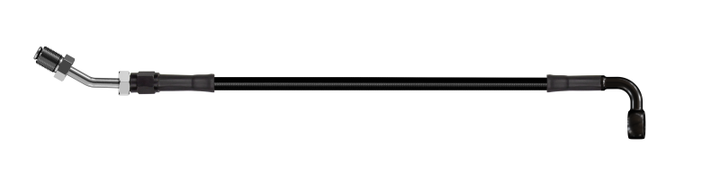 Goodridge 56in Universal Clutch Line w/Black Zinc Fittings & Black Hose - 90Deg Banjo w/AN3 Fitting Goodridge 56in Universal Clutch Line w/Black Zinc Fittings & Black Hose - 90Deg Banjo w/AN3 Fitting