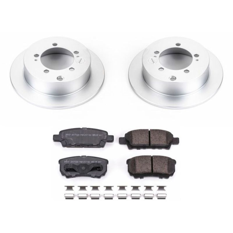 Power Stop 04-06 Mitsubishi Lancer Rear Z17 Evolution Geomet Coated Brake Kit Power Stop 04-06 Mitsubishi Lancer Rear Z17 Evolution Geomet Coated Brake Kit