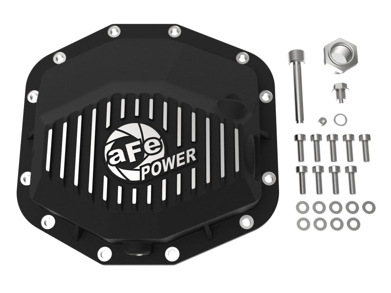 aFe POWER 21-22 Ram1500 TRX Hemi V8 6.2L PRO Series Rear Diff Cover Black w/Machined Fins & Gear Oil aFe POWER 21-22 Ram1500 TRX Hemi V8 6.2L PRO Series Rear Diff Cover Black w/Machined Fins & Gear Oil