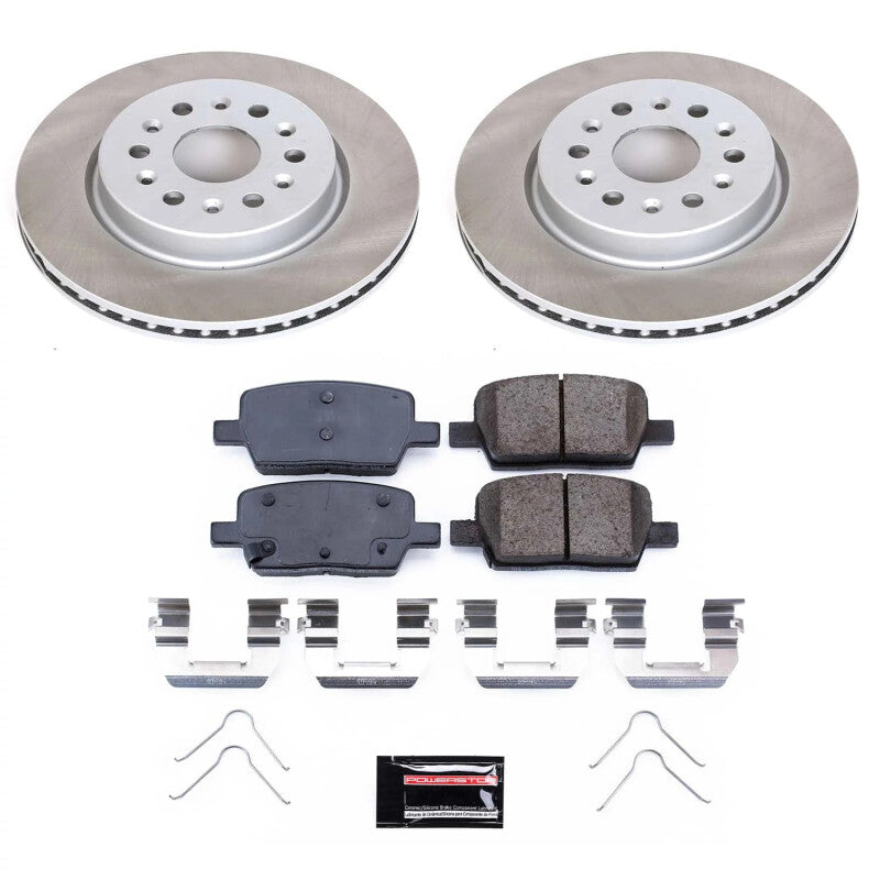 Power Stop 17-20 GMC Acadia Rear Semi-Coated Rotor Kit Power Stop 17-20 GMC Acadia Rear Semi-Coated Rotor Kit