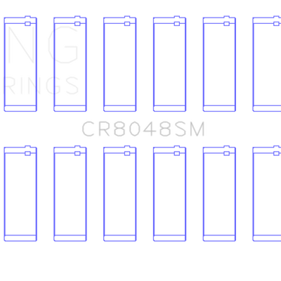 King Engine Bearings Chrysler 345/370 16V (Size +0.50mm) Connecting Rod Bearing Set
