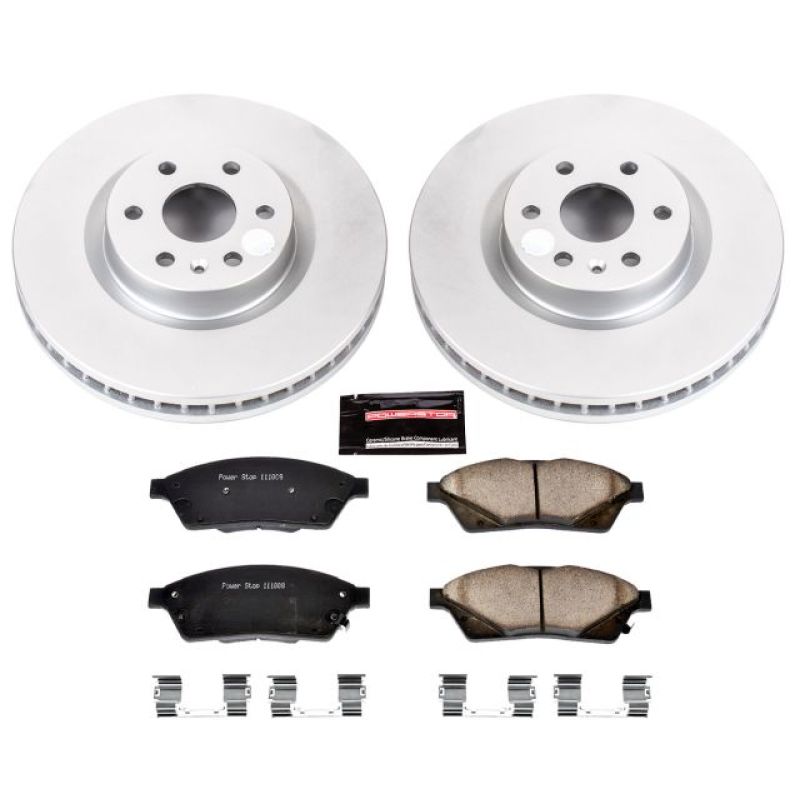 Power Stop 10-16 Cadillac SRX Front Z17 Evolution Geomet Coated Brake Kit Power Stop 10-16 Cadillac SRX Front Z17 Evolution Geomet Coated Brake Kit