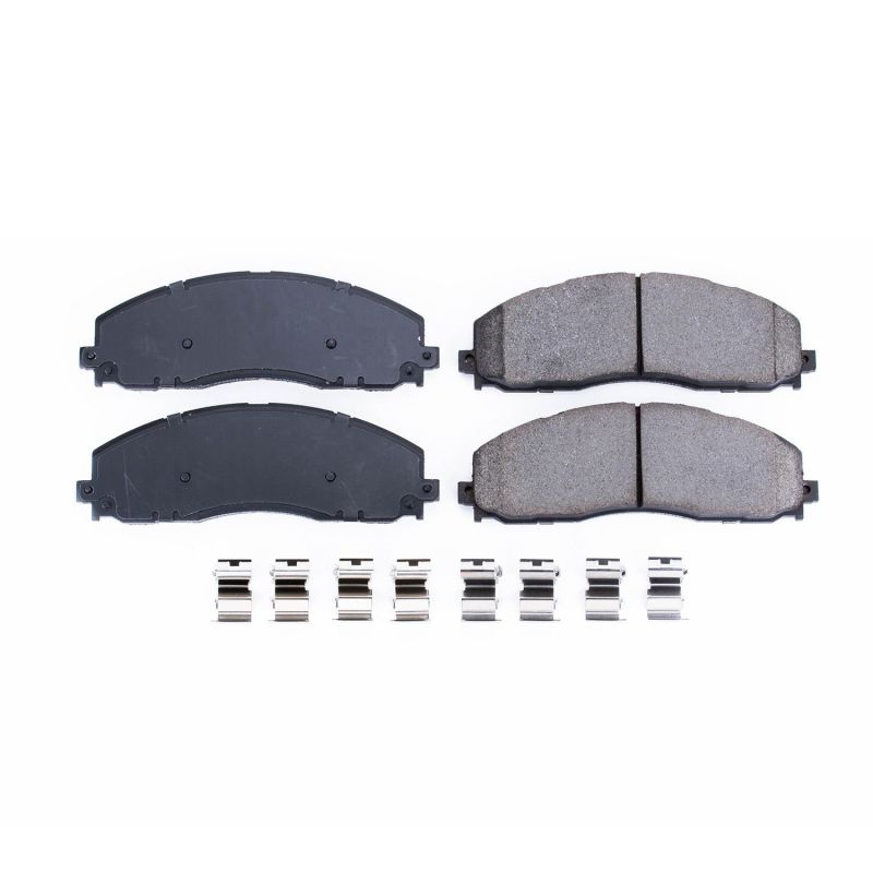 Power Stop 12-19 Ford F-250 Super Duty Front Z17 Evolution Ceramic Brake Pads w/Hardware Power Stop 12-19 Ford F-250 Super Duty Front Z17 Evolution Ceramic Brake Pads w/Hardware