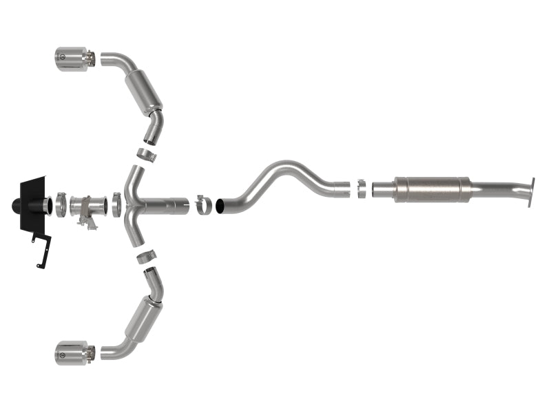 aFe 23-24 Toyota GR Corolla L3 1.6L (t) Gemini XV 3in to 2-1/2in Cat Back Exhaust w/ Polished Tips aFe 23-24 Toyota GR Corolla L3 1.6L (t) Gemini XV 3in to 2-1/2in Cat Back Exhaust w/ Polished Tips