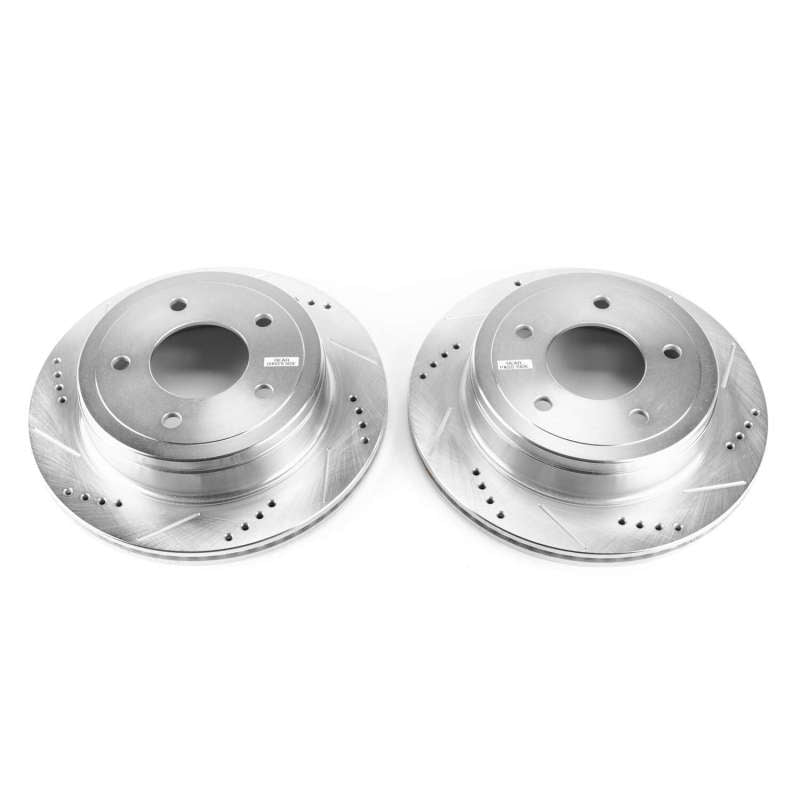 Power Stop 04-07 Ford E-150 Rear Evolution Drilled & Slotted Rotors - Pair Power Stop 04-07 Ford E-150 Rear Evolution Drilled & Slotted Rotors - Pair