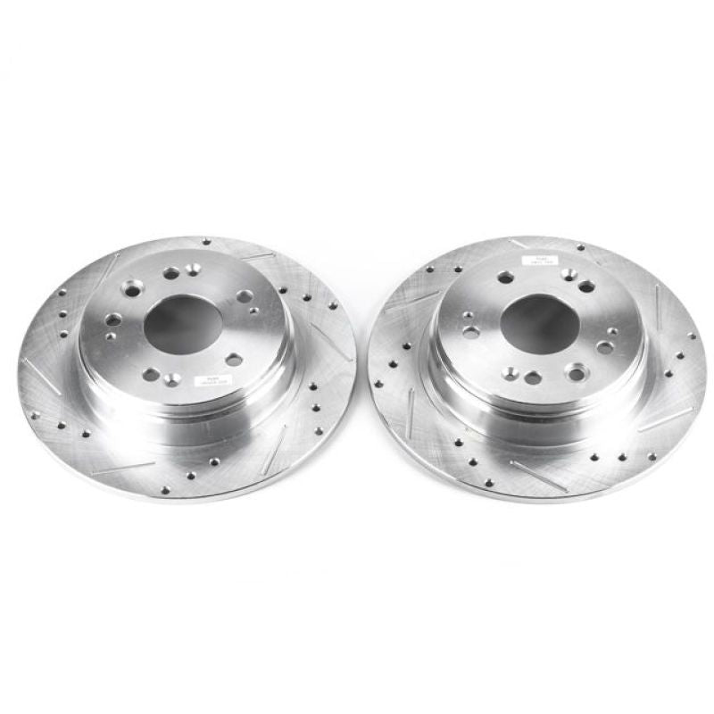 Power Stop 02-04 Honda CR-V Rear Evolution Drilled & Slotted Rotors - Pair Power Stop 02-04 Honda CR-V Rear Evolution Drilled & Slotted Rotors - Pair