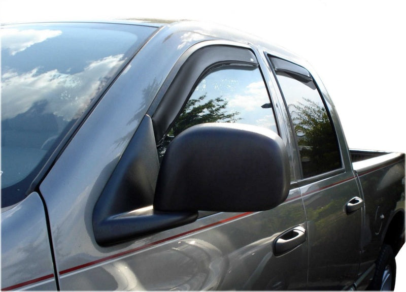AVS 02-08 Dodge RAM 1500 Quad Cab Ventvisor In-Channel Front & Rear Window Deflectors 4pc - Smoke AVS 02-08 Dodge RAM 1500 Quad Cab Ventvisor In-Channel Front & Rear Window Deflectors 4pc - Smoke