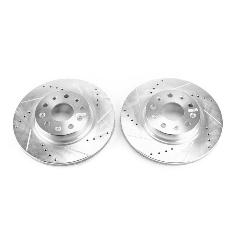 Power Stop 2018 Jeep Wrangler Front Evolution Drilled & Slotted Rotors - Pair Power Stop 2018 Jeep Wrangler Front Evolution Drilled & Slotted Rotors - Pair