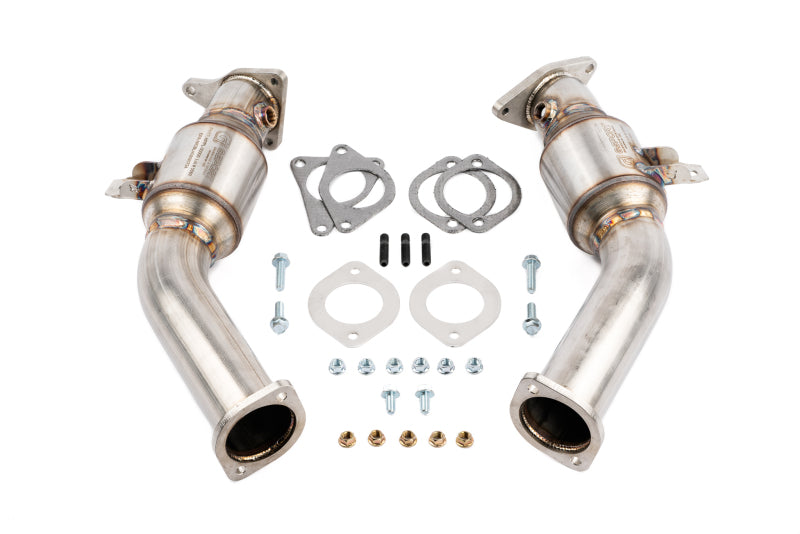 AMS Performance VR30DDTT Street Lower Downpipes w/GESI Catalytic Converter AMS Performance VR30DDTT Street Lower Downpipes w/GESI Catalytic Converter