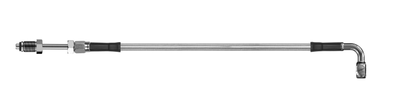Goodridge 62in Universal Clutch Line w/SS Fittings & Clear Hose - 90Deg Banjo w/Straight 7/16 UNF Goodridge 62in Universal Clutch Line w/SS Fittings & Clear Hose - 90Deg Banjo w/Straight 7/16 UNF