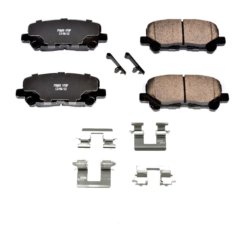 Power Stop 12-15 Honda Pilot Rear Z17 Evolution Ceramic Brake Pads w/Hardware Power Stop 12-15 Honda Pilot Rear Z17 Evolution Ceramic Brake Pads w/Hardware