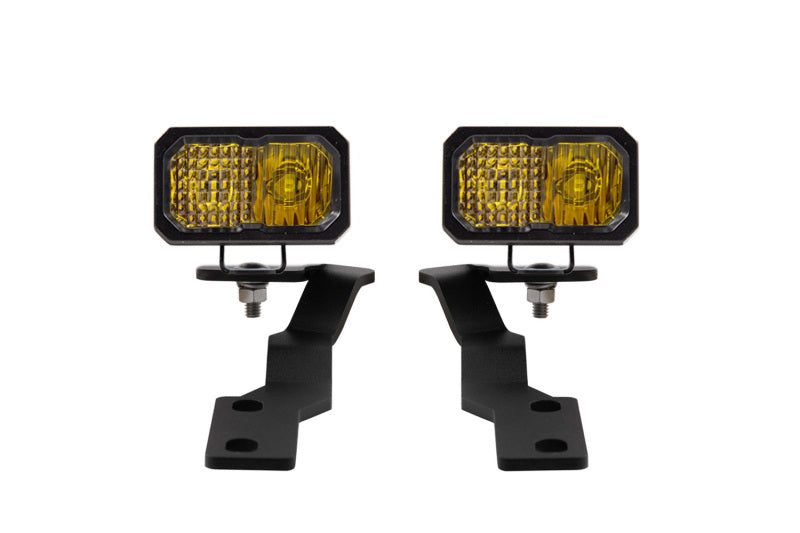 Diode Dynamics 16-21 Toyota Tacoma Stage Series 2in LED Ditch Light Kit - Sport Yellow Combo Diode Dynamics 16-21 Toyota Tacoma Stage Series 2in LED Ditch Light Kit - Sport Yellow Combo