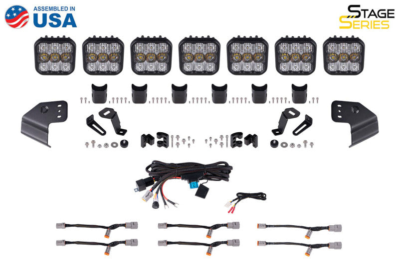 Diode Dynamics Bronco SS5 Pro CrossLink Windshield - White Combo Lightbar Kit Diode Dynamics Bronco SS5 Pro CrossLink Windshield - White Combo Lightbar Kit