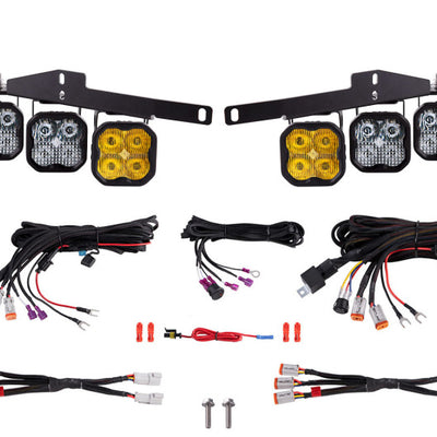 Diode Dynamics 17-20 Ford Raptor SS3 LED Fog Light Kit - Yellow Pro