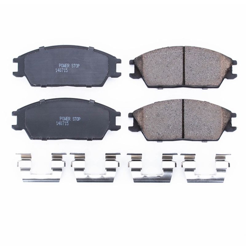 Power Stop 95-05 Hyundai Accent Front Z17 Evolution Ceramic Brake Pads w/Hardware Power Stop 95-05 Hyundai Accent Front Z17 Evolution Ceramic Brake Pads w/Hardware