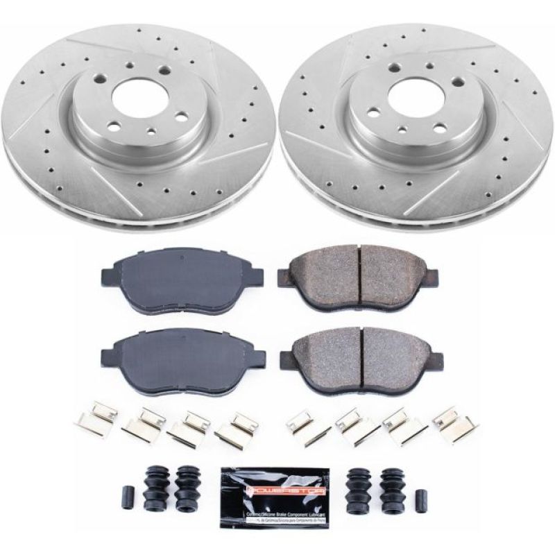 Power Stop 12-18 Fiat 500 Front Z23 Evolution Sport Brake Kit Power Stop 12-18 Fiat 500 Front Z23 Evolution Sport Brake Kit