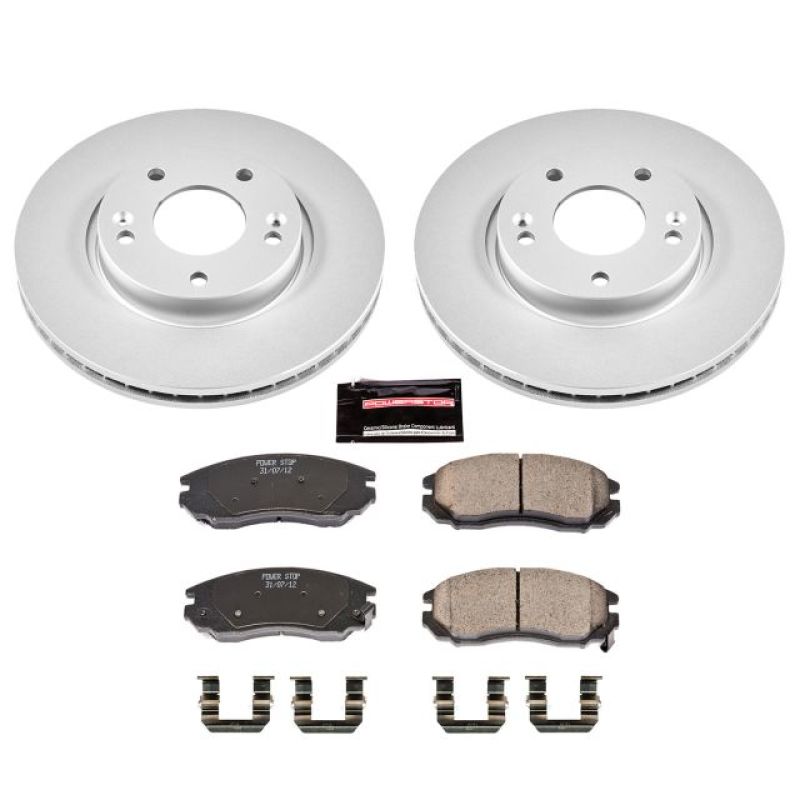 Power Stop 04-06 Hyundai Tiburon Front Z17 Evolution Geomet Coated Brake Kit Power Stop 04-06 Hyundai Tiburon Front Z17 Evolution Geomet Coated Brake Kit