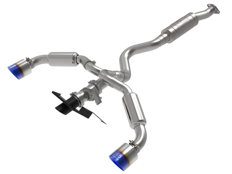 aFe 23-24 Toyota GR Corolla L3 1.6L (t) Gemini XV 3in to 2-1/2in Cat Back Exhaust w/ Blue Flame Tips aFe 23-24 Toyota GR Corolla L3 1.6L (t) Gemini XV 3in to 2-1/2in Cat Back Exhaust w/ Blue Flame Tips
