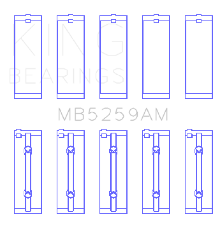 King Engine Bearings Honda B18A1 (Size +0.25mm) Main Bearing Set King Engine Bearings Honda B18A1 (Size +0.25mm) Main Bearing Set