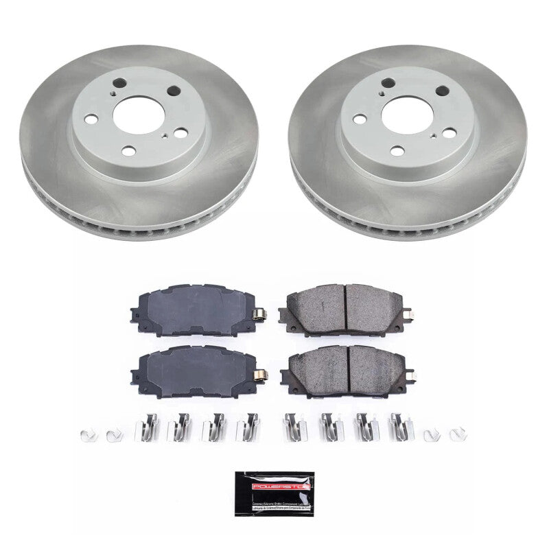 Power Stop 12-15 Toyota Prius Plug-In Front Semi-Coated Rotor Kit Power Stop 12-15 Toyota Prius Plug-In Front Semi-Coated Rotor Kit