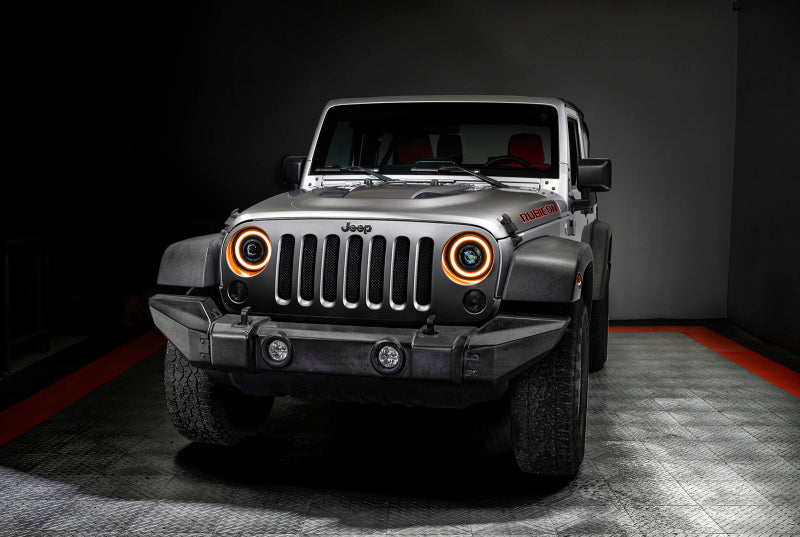 ORACLE Lighting 0718 Jeep Wrangler JK Oculus 7in Switchback Bi-LED Projector Headlights ORACLE Lighting 0718 Jeep Wrangler JK Oculus 7in Switchback Bi-LED Projector Headlights