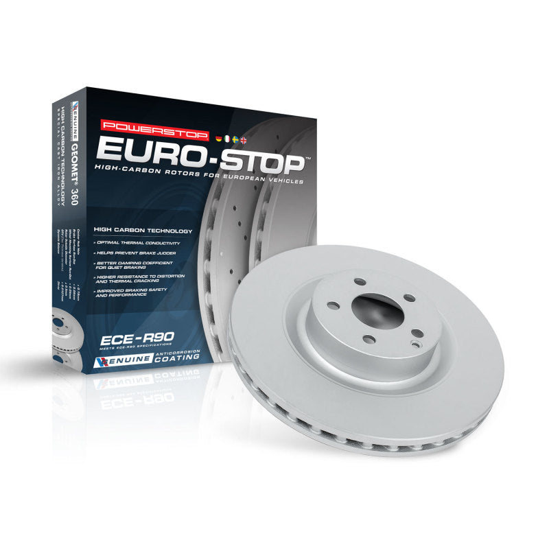 Power Stop 12-15 Land Rover Range Rover Evoque Front Evolution High Carbon Geomet Coated Rotor Power Stop 12-15 Land Rover Range Rover Evoque Front Evolution High Carbon Geomet Coated Rotor