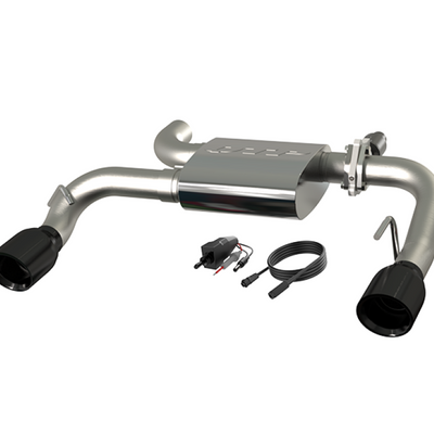 2021-2024 Ford Bronco QTP Screamer Axle Back Black Tips