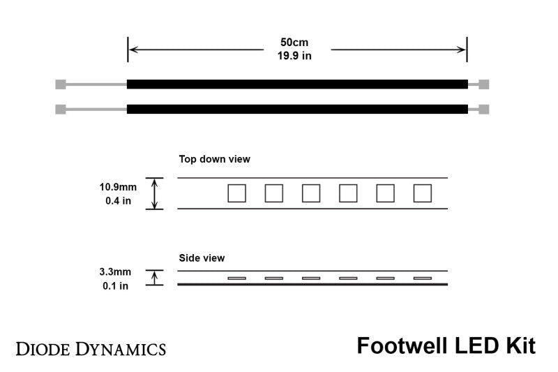 Diode Dynamics LED Footwell Kit - Cool White Diode Dynamics LED Footwell Kit - Cool White