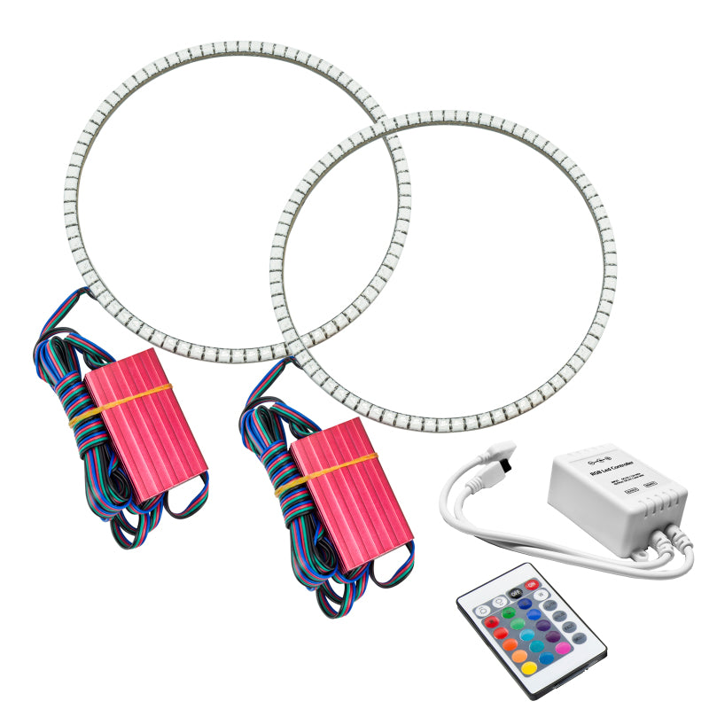 Oracle Jeep Wrangler JL/JT LED Surface Mount Headlight Halo Kit - w/ Simple Controller SEE WARRANTY Oracle Jeep Wrangler JL/JT LED Surface Mount Headlight Halo Kit - w/ Simple Controller SEE WARRANTY